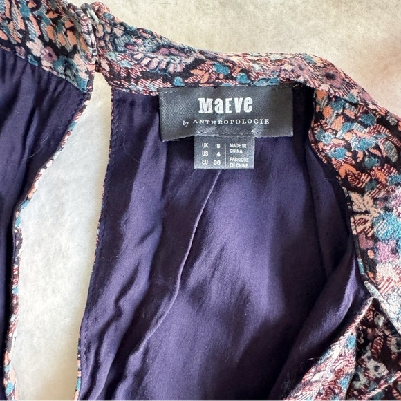 Anthropologie Maeve Ansonia Ruffled Wide Leg Jumpsuit  Size 4 - Picture 9 of 12